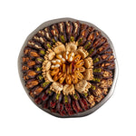 Load image into Gallery viewer, Daima Antique Brass Stuffed Dates Tray Set 2935gm - Image 2