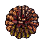 Load image into Gallery viewer, Daima Stuffed Dates Platter Silver Round Tray 1285gm