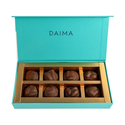 Show details for Daima Milk Chocolate Asawer and Pistachio Picture of Daima Milk Chocolate Asawer and Pistachio
