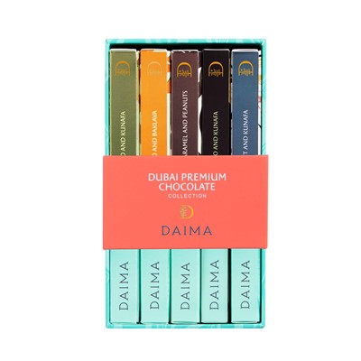 Show details for Pre Packed Daima Dubai Premium Assorted Milk Chocolate Bars 500gm Picture of Pre Packed Daima Dubai Premium Assorted Milk Chocolate Bars 500gm