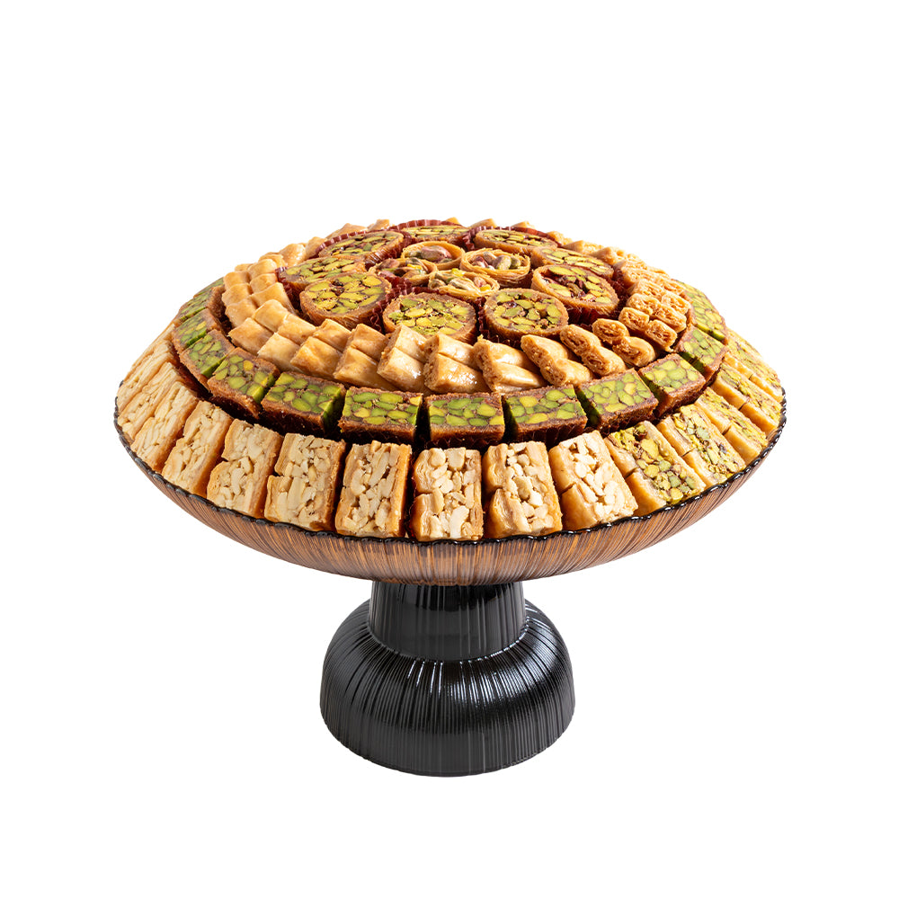 Assorted Baklava Decor Glass Tray Set 1114gm