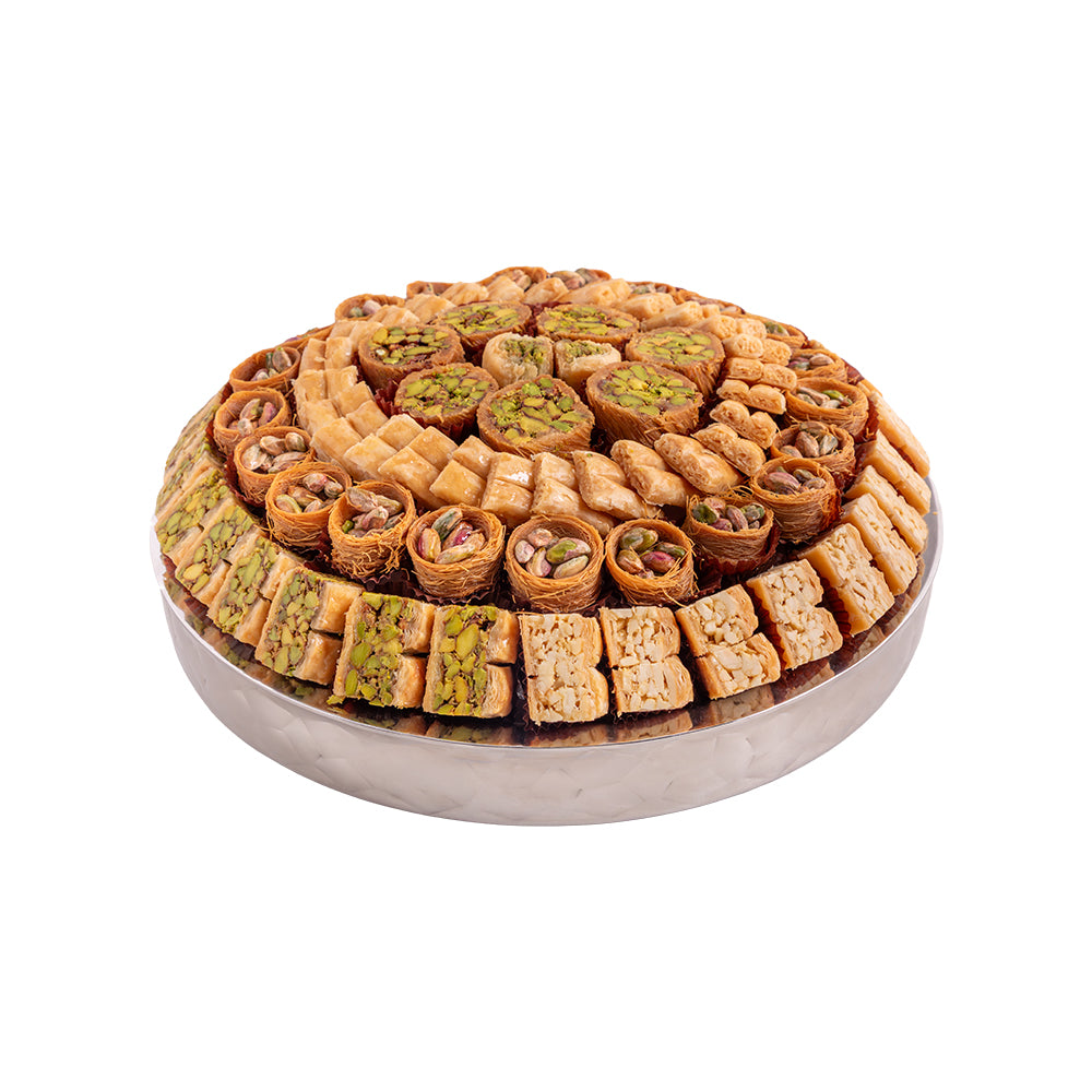 Assorted Baklava Perce-Neige Round Tray 1122gm