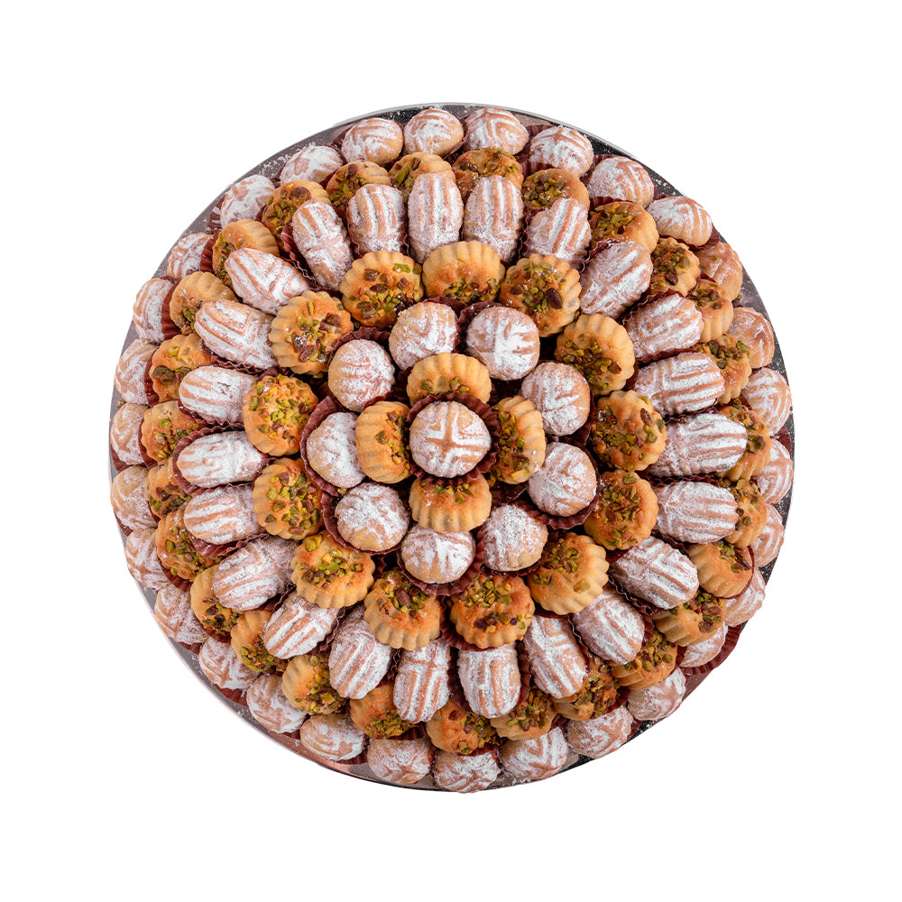 Assorted maamoul perce neige round tray 1600gm   image 2