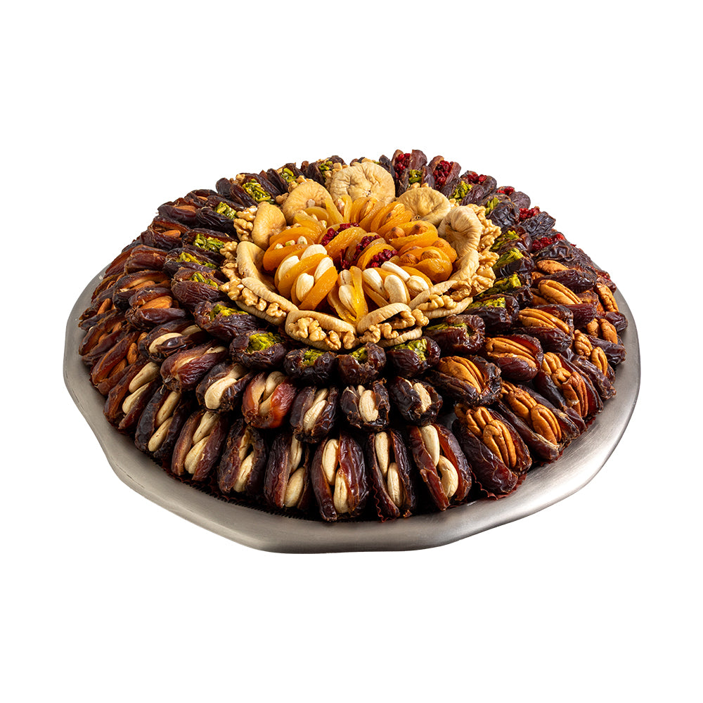 Daima Antique Brass Stuffed Dates Tray Set 2935gm