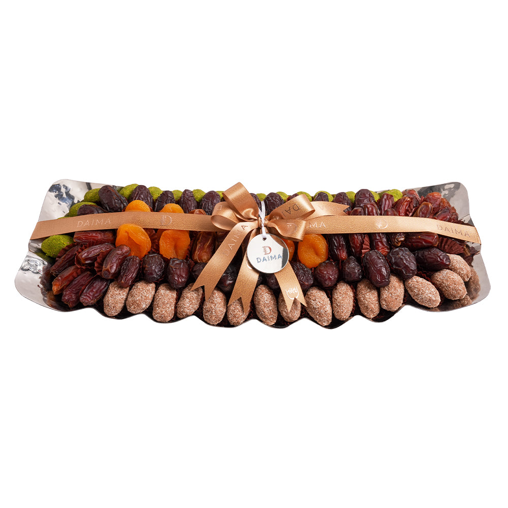 Daima Dates and Chocolate Silver Rectangular Tray 1995gm - Image 5