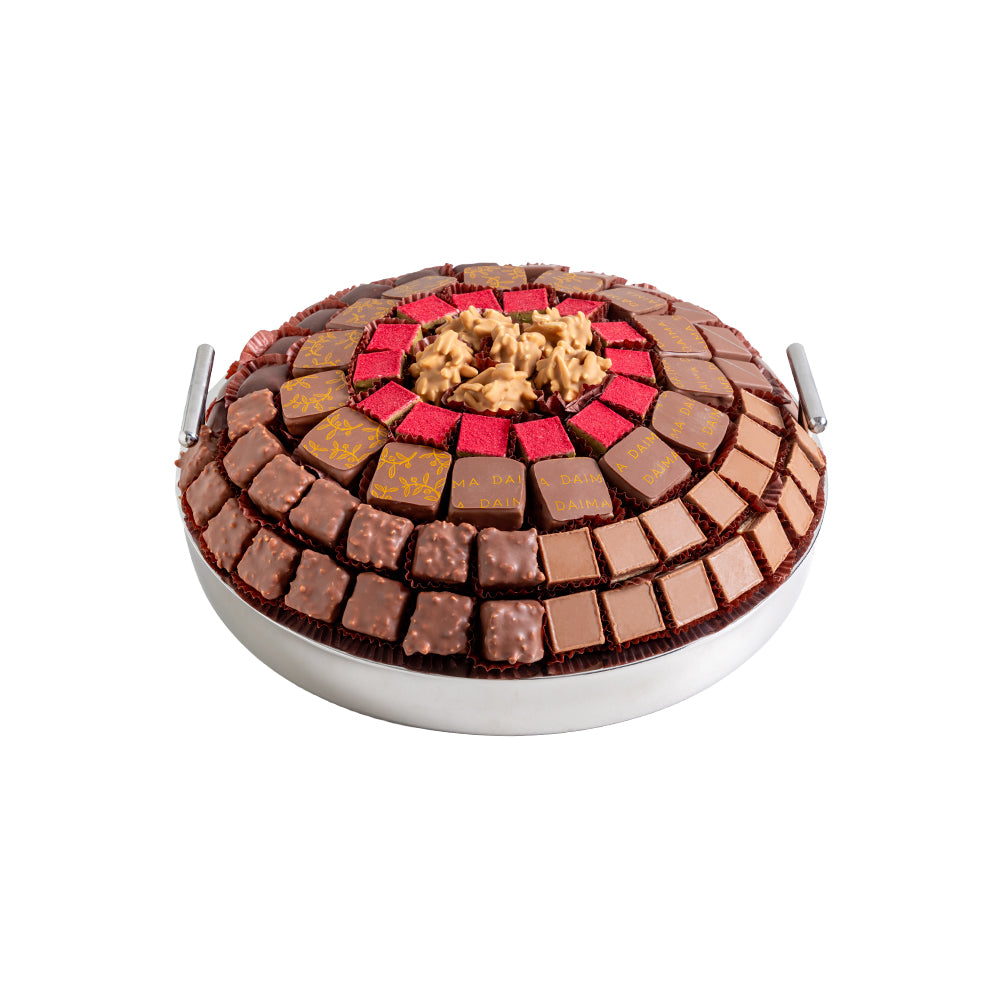 Daima Double Wall Round Praline Chocolate Tray 1070gm