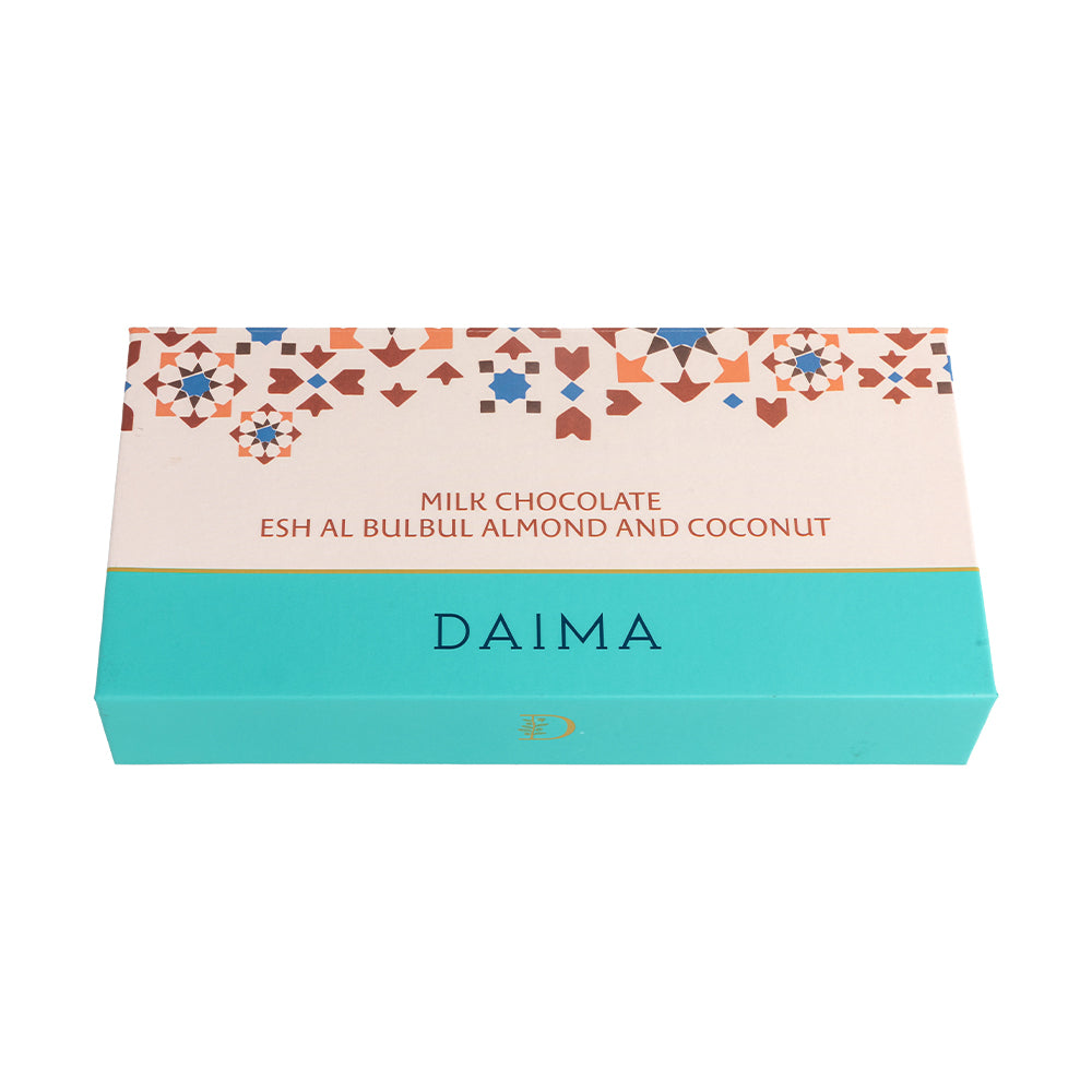 Daima milk chocolate esh al bulbul almond and coconut   image 2