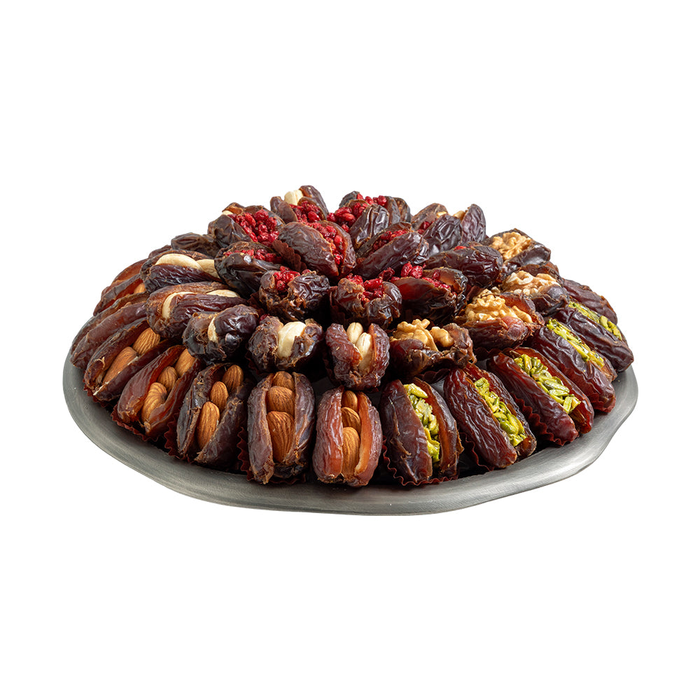 Daima obsidian oak stuffed dates tray set 1295gm