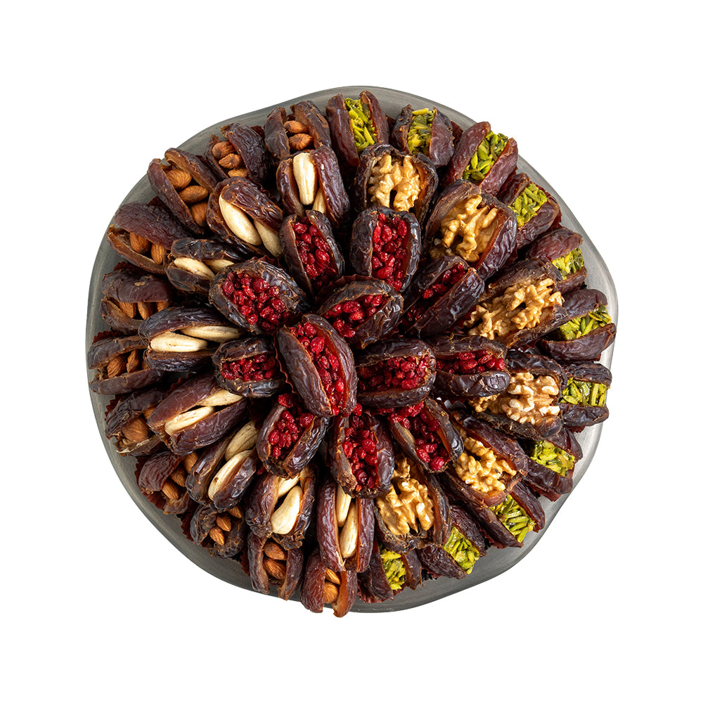 Daima obsidian oak stuffed dates tray set 1295gm   image 2