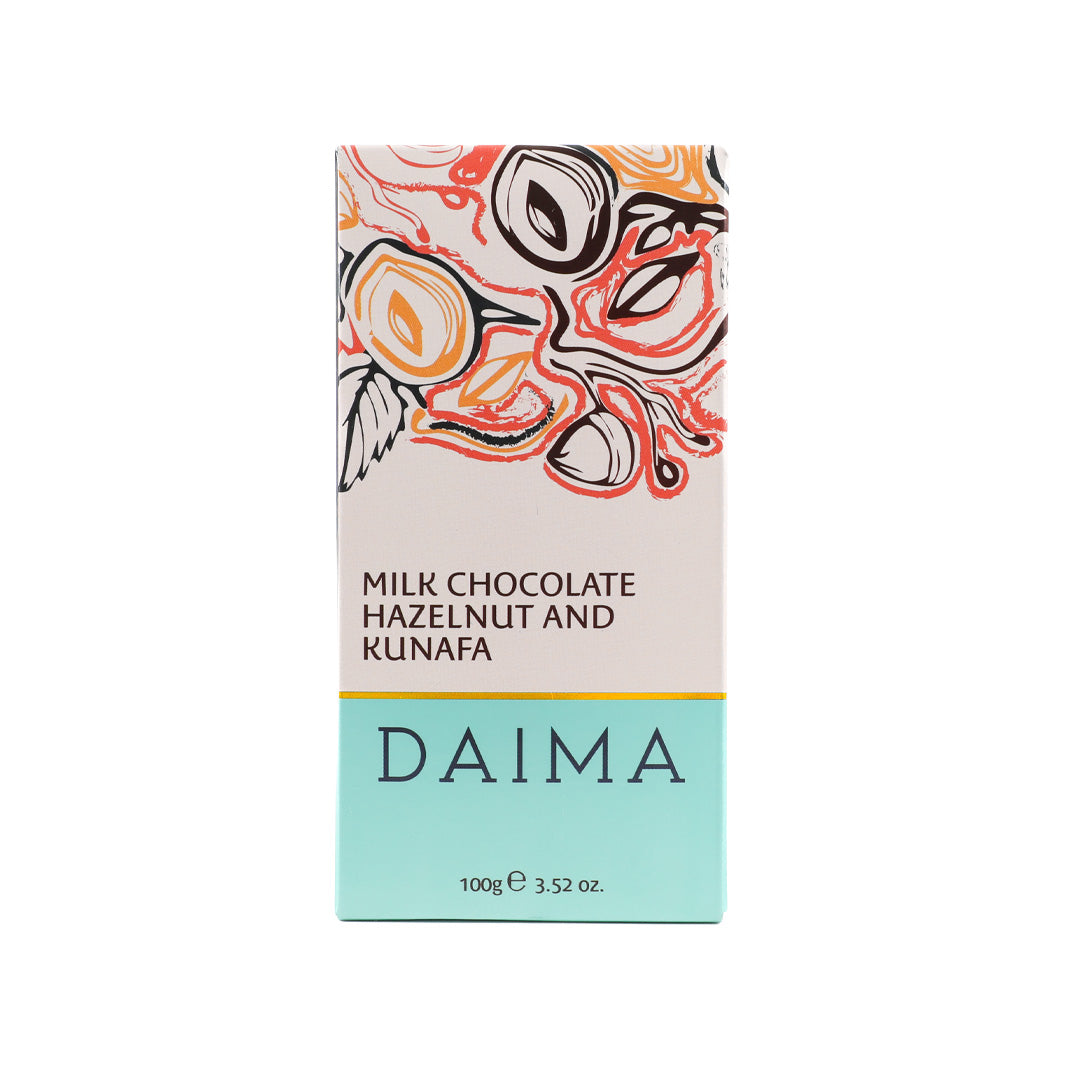 Daima Milk Chocolate Hazelnut and Kunafa 100gm