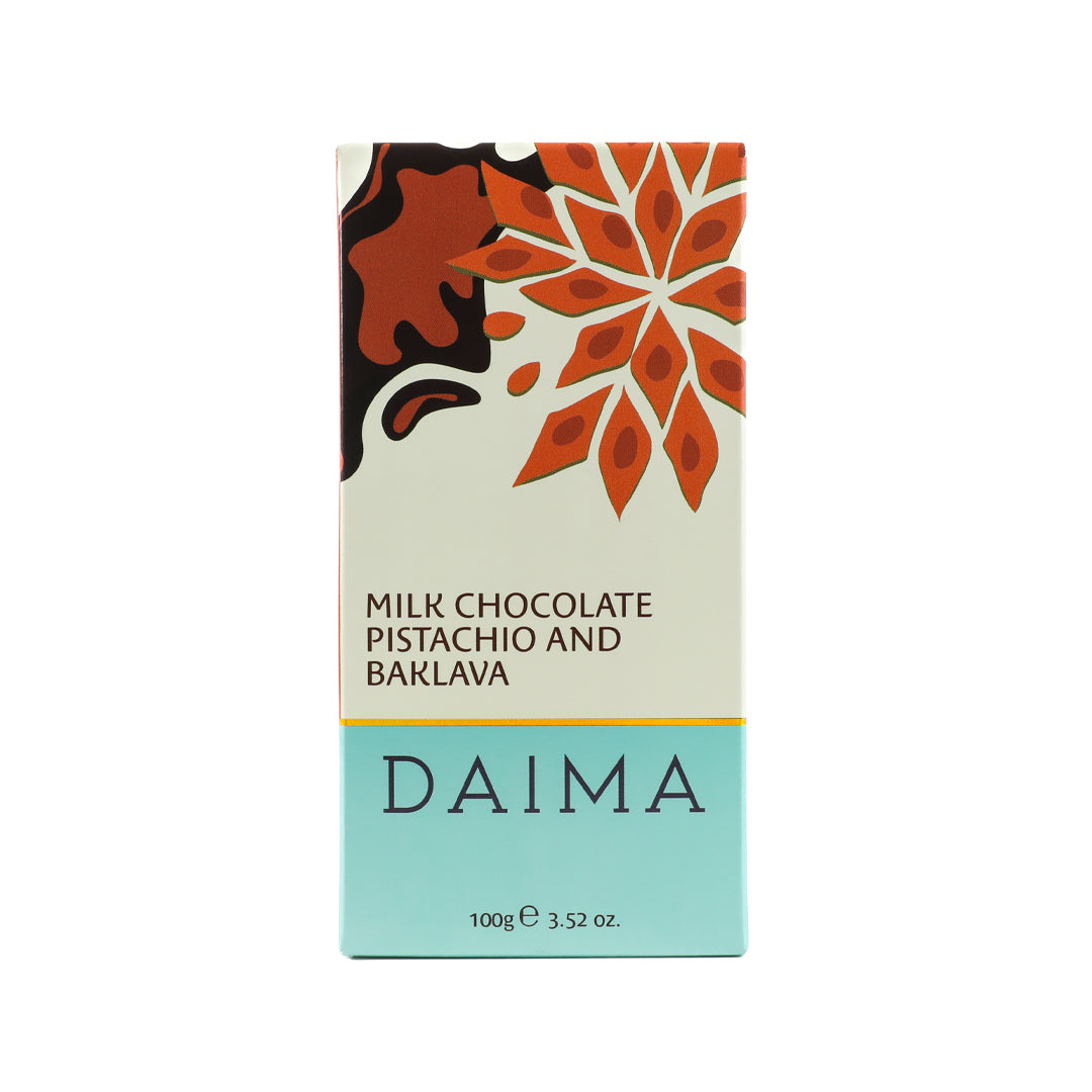 Daima Milk Chocolate Pistachio and Baklava 100gm