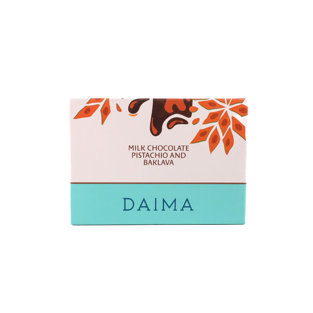 Pre packed daima milk chocolate pistachio and baklava 110gm   image 2