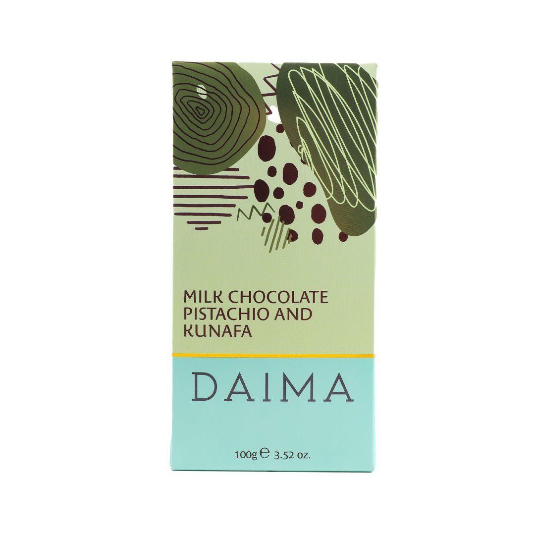 Daima milk chocolate pistachio and kunafa 100gm