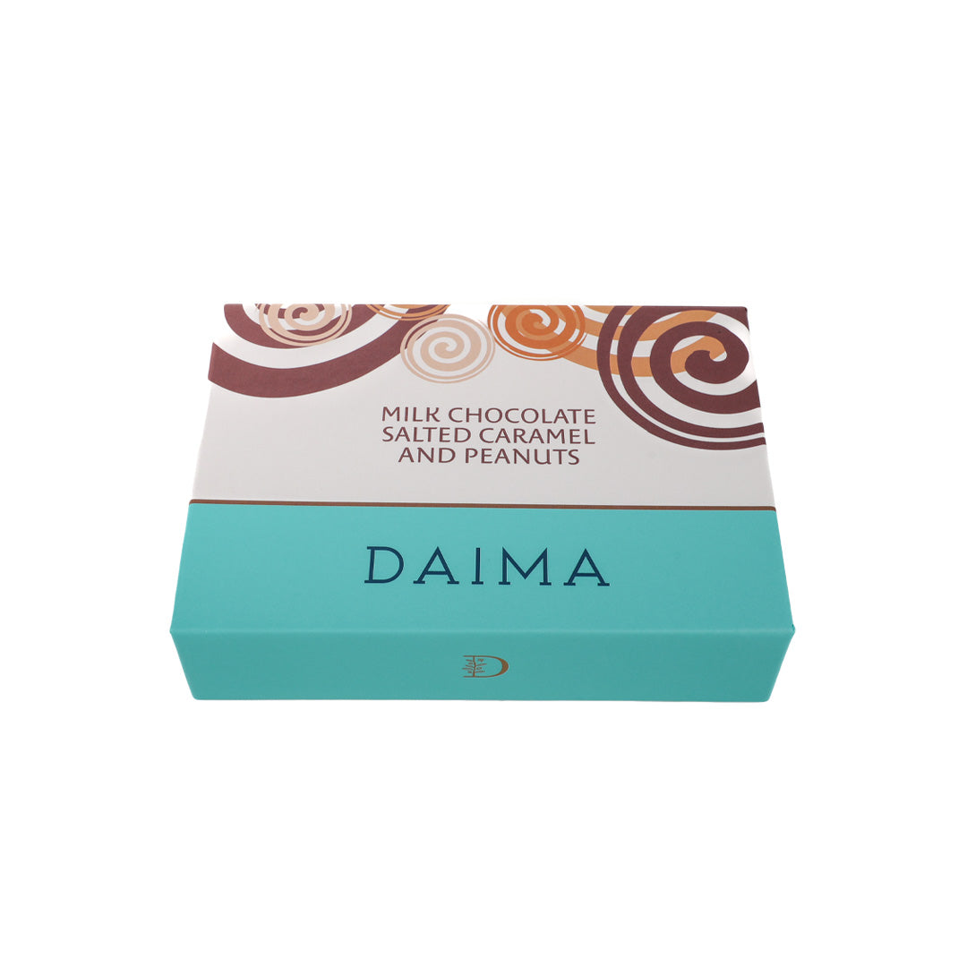 Pre packed daima milk chocolate salted caramel and peanuts 115gm