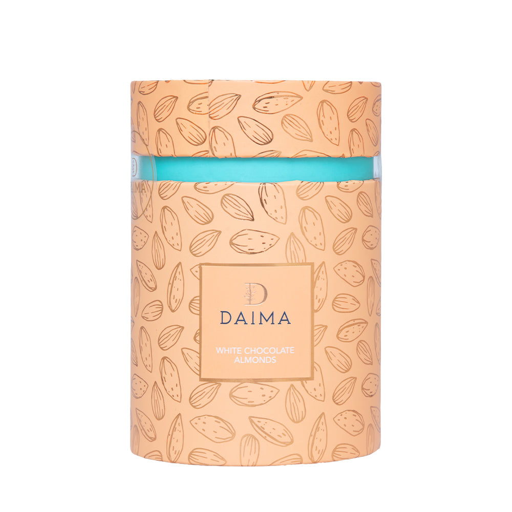 Pre Packed Dragee Cylinder Box Almond White 270gm