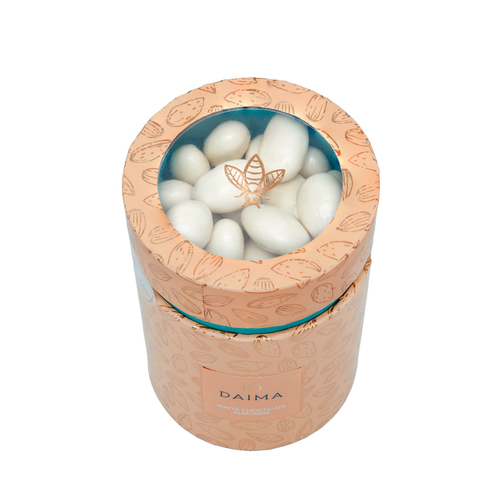 Pre packed dragee cylinder box almond white 270gm   image 2