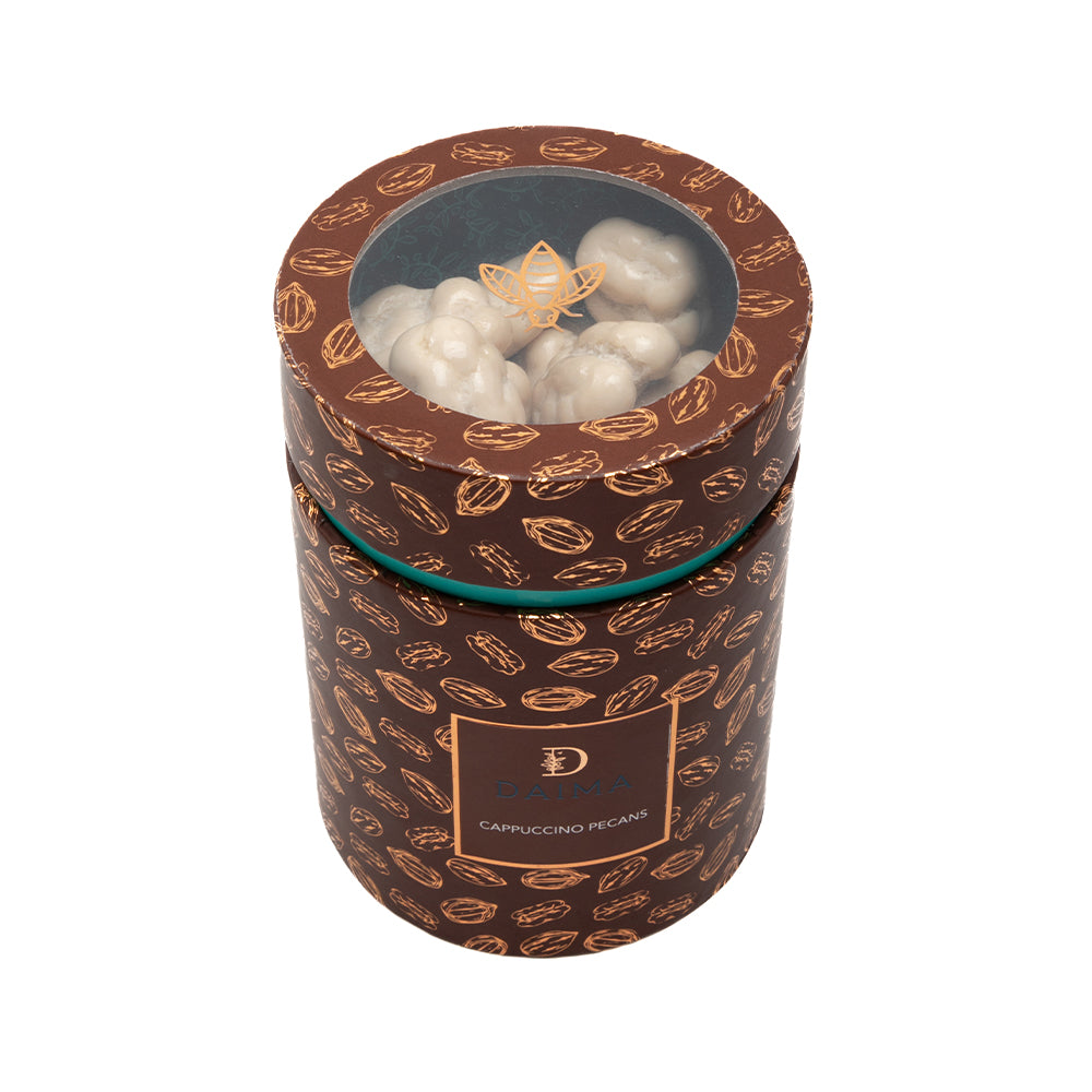 Pre packed dragee cylinder box pecan cappuccino 270gm   image 2