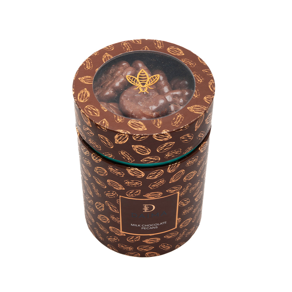 Pre Packed Dragee Cylinder Box Pecan Milk 270gm - Image 3