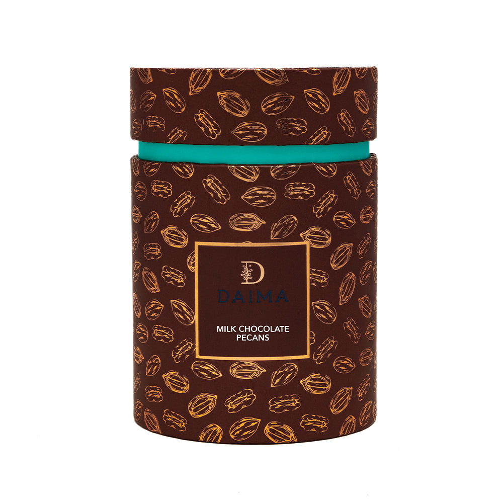 Pre Packed Dragee Cylinder Box Pecan Milk 270gm