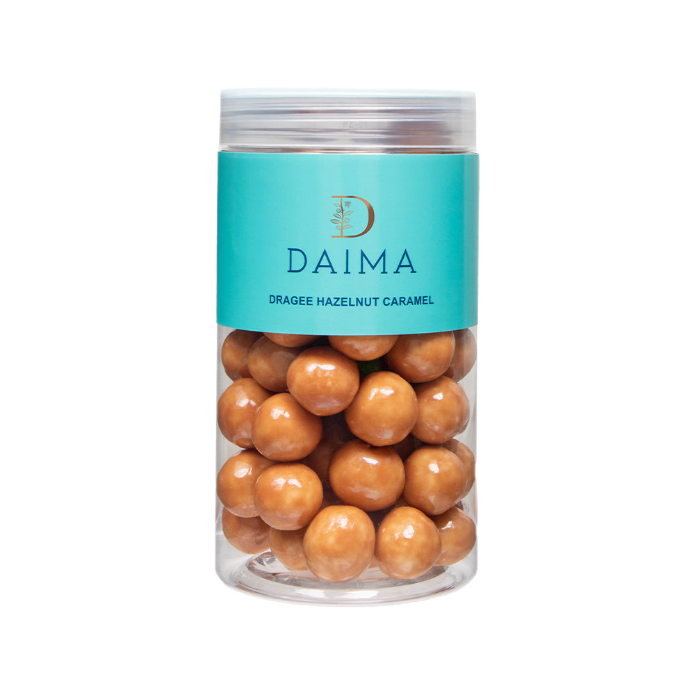 Pre packed dragee hazelnut caramel 250gm