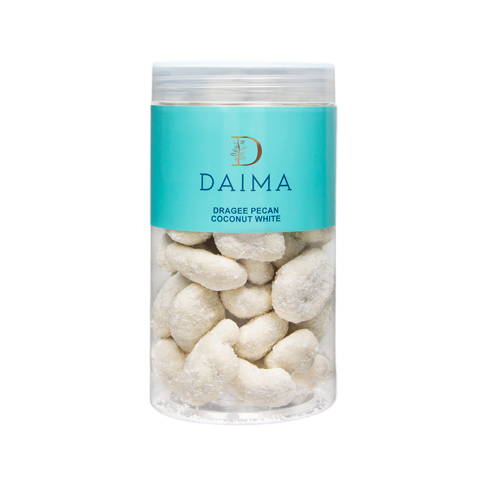 Pre packed dragee pecan coconut white 230gm