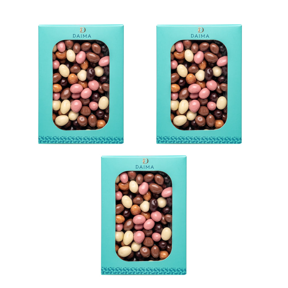 Pre packed dragee pistachio assorted 3pcs