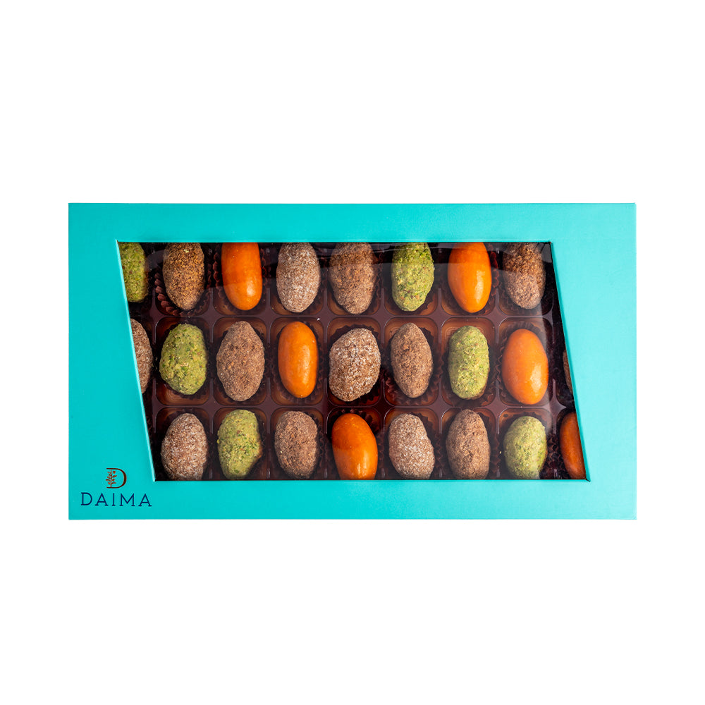 Rectangular box dates chocolate with flavor 600gm
