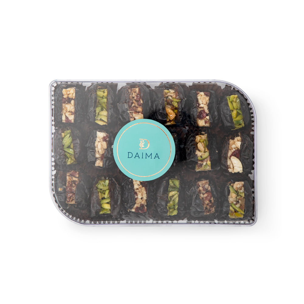 Pre packed stuffed dates ajwa jumbo bar assorted 250gm