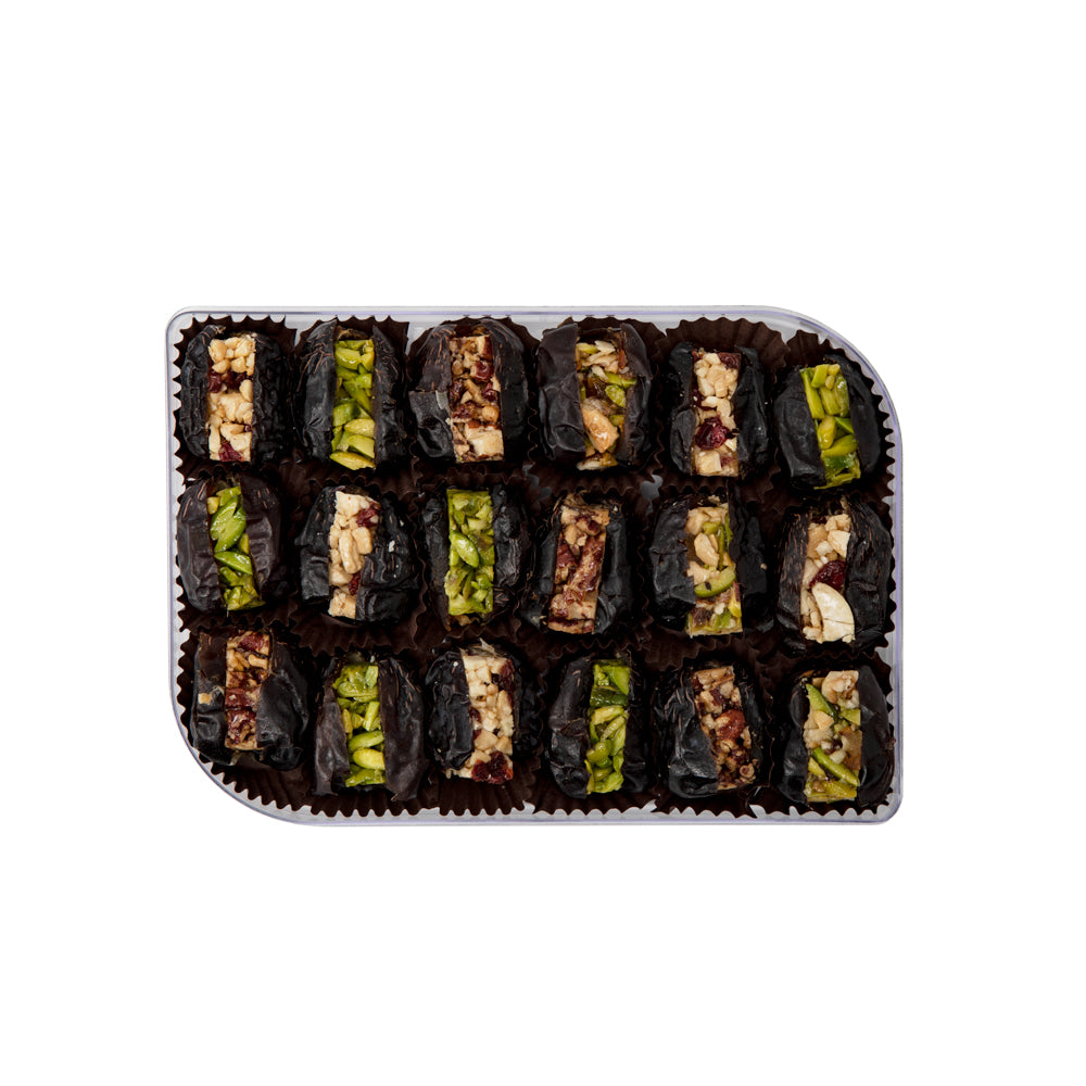 Pre packed stuffed dates ajwa jumbo bar assorted 250gm   image 2