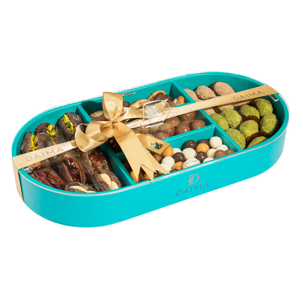 Stuffed Dates Chocolate Medium Ovel Tray 5 Set 1260gm - Image 3