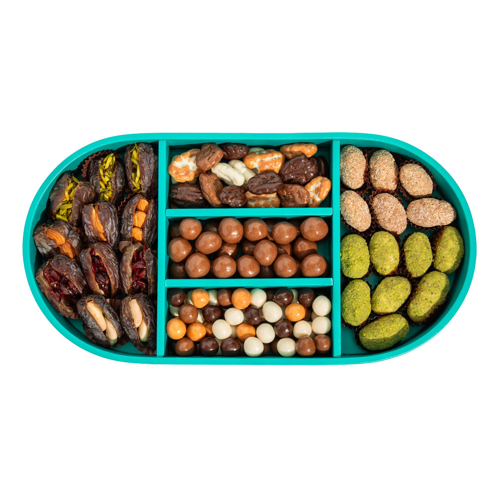 Stuffed Dates Chocolate Medium Ovel Tray 5 Set 1260gm