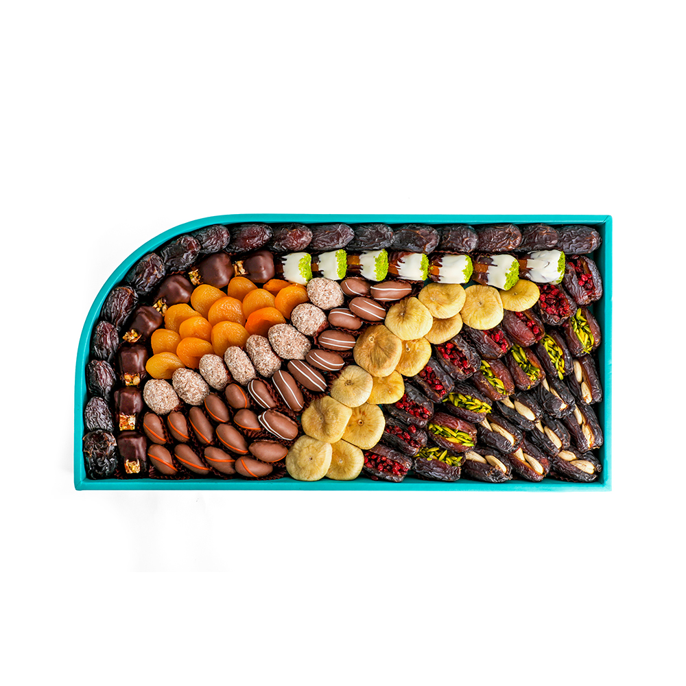 Picture of Daima Dates Chocolate Big L Shape Window Tray 2420gm