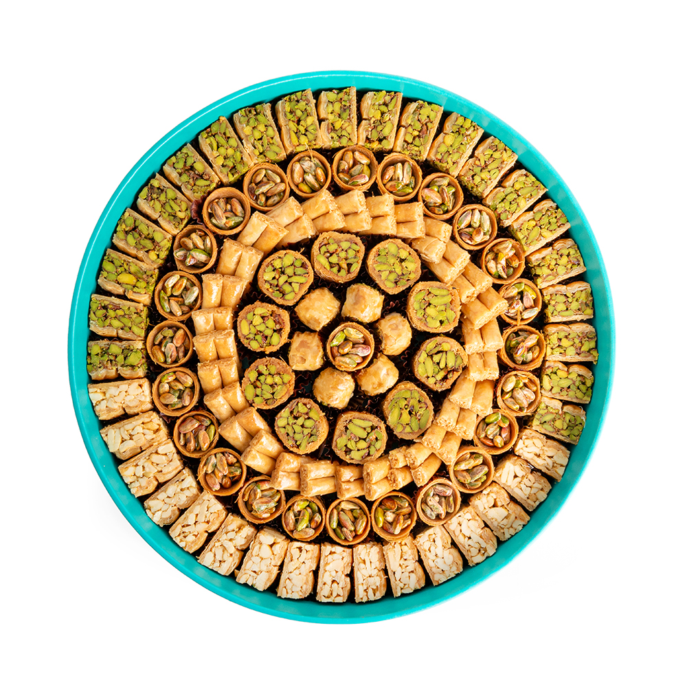 Picture of Daima Assorted Baklava Big Round Window Tray 1200gm