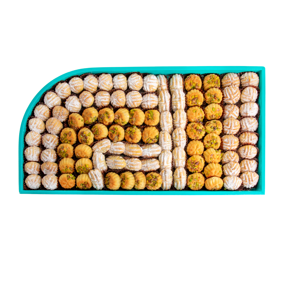 Picture of Daima Assorted Maamoul Big L Shape Window Tray 1400gm