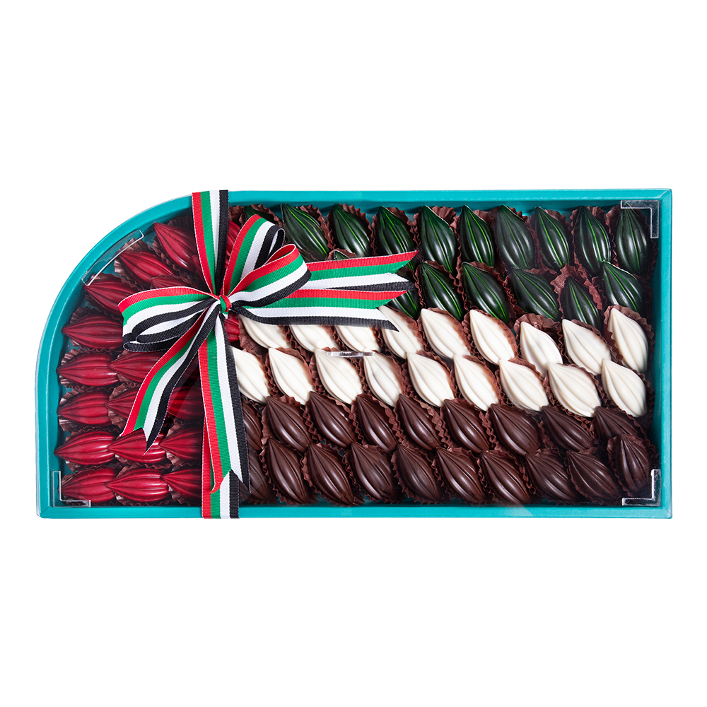 Picture of Daima Assorted Chocolate National Day L Shape Tray 630gm