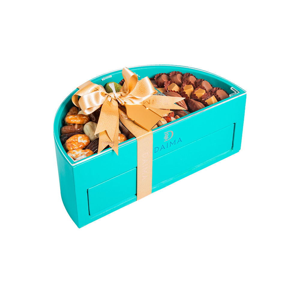 Picture of Stuffed Dates Chocolate Circ DB Window Tray Set 926gm