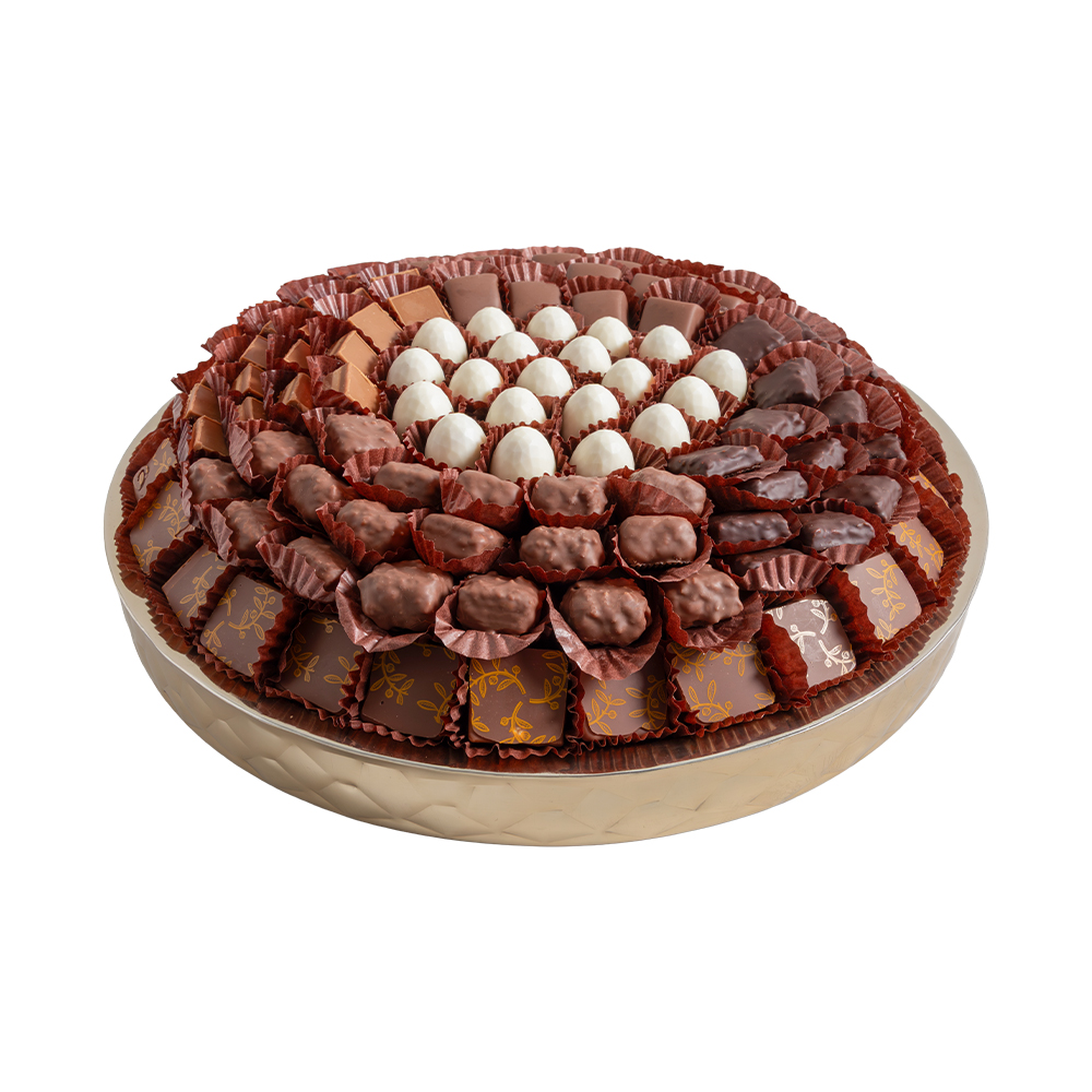 Picture of Daima Double Wall Round Praline Chocolate Tray 1240gm
