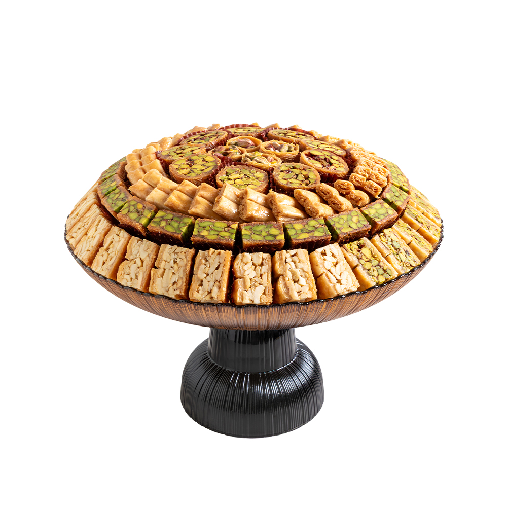 Picture of Assorted Baklava Decor Glass Tray Set 1114gm