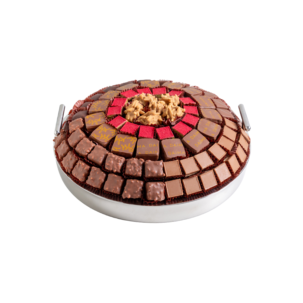 Picture of Daima Double Wall Round Praline Chocolate Tray 1070gm